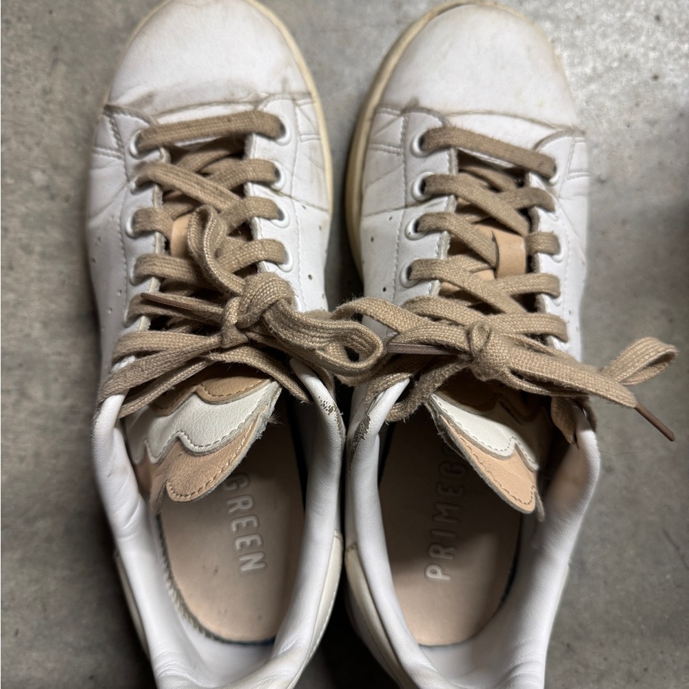 Adidas classic White and Tan Sneakers